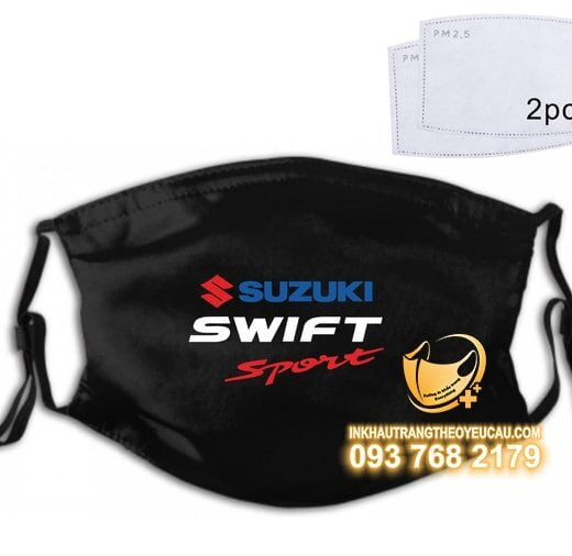 In khẩu trang 5d logo Suzuki Swift Sport