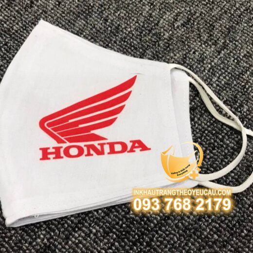 Khẩu trang vải cao cấp in logo Honda