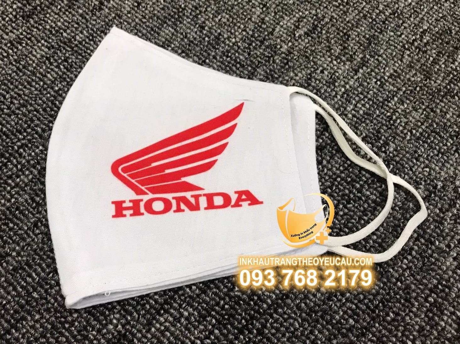 Khẩu trang vải cao cấp in logo Honda