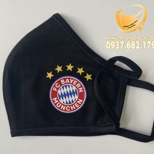 Khẩu trang vải in logo club Bayern Munich