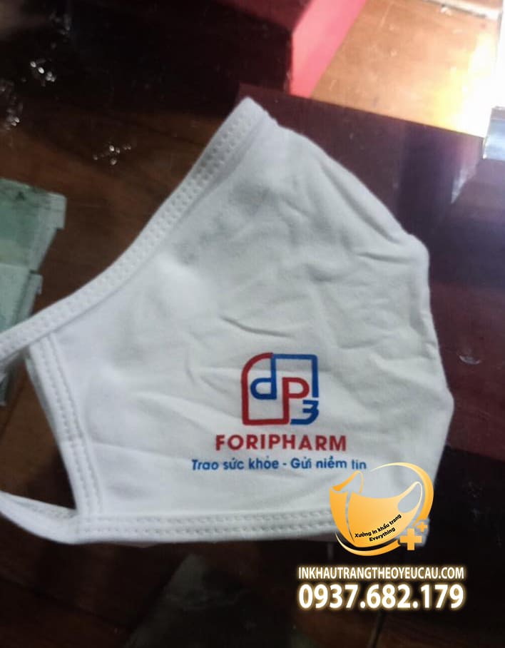Khẩu trang vải in logo dược phẩm Foripharm