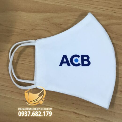 Khẩu trang vải in logo ngân hàng ACB