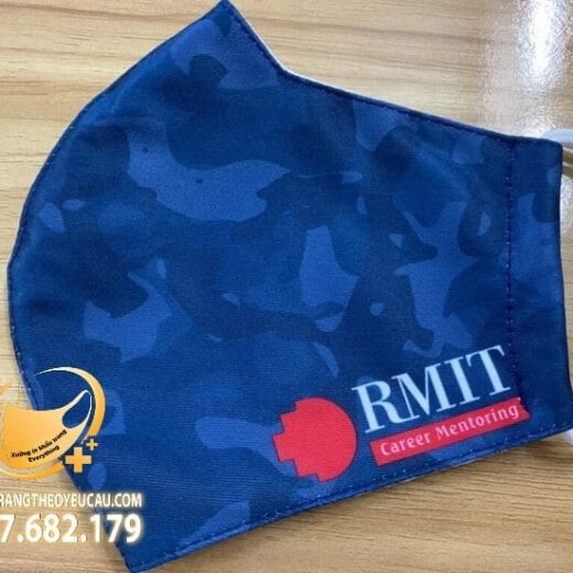 Khẩu trang vải in logo Rmit University