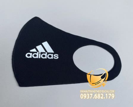 Khẩu trang vải su in logo Adidas
