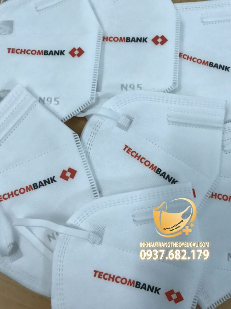 Khẩu trang y tế n95 in logo TechcomBank