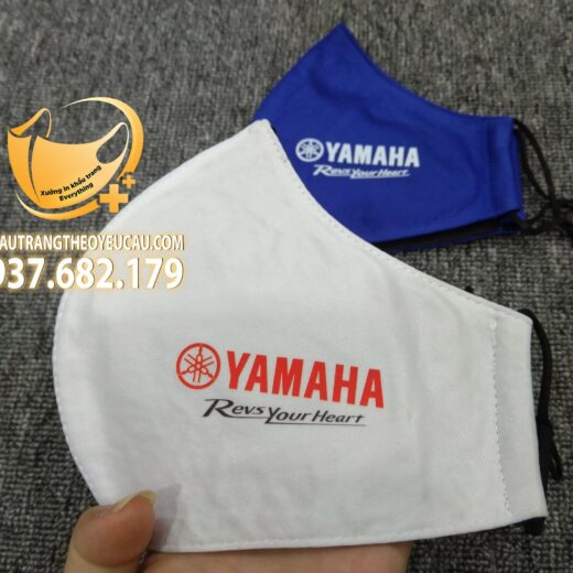 Khẩu trang vải in logo Yamaha