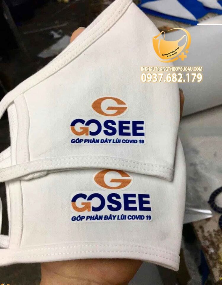 Khẩu trang vải in logo Công ty cổ phần Gosee Việt Nam