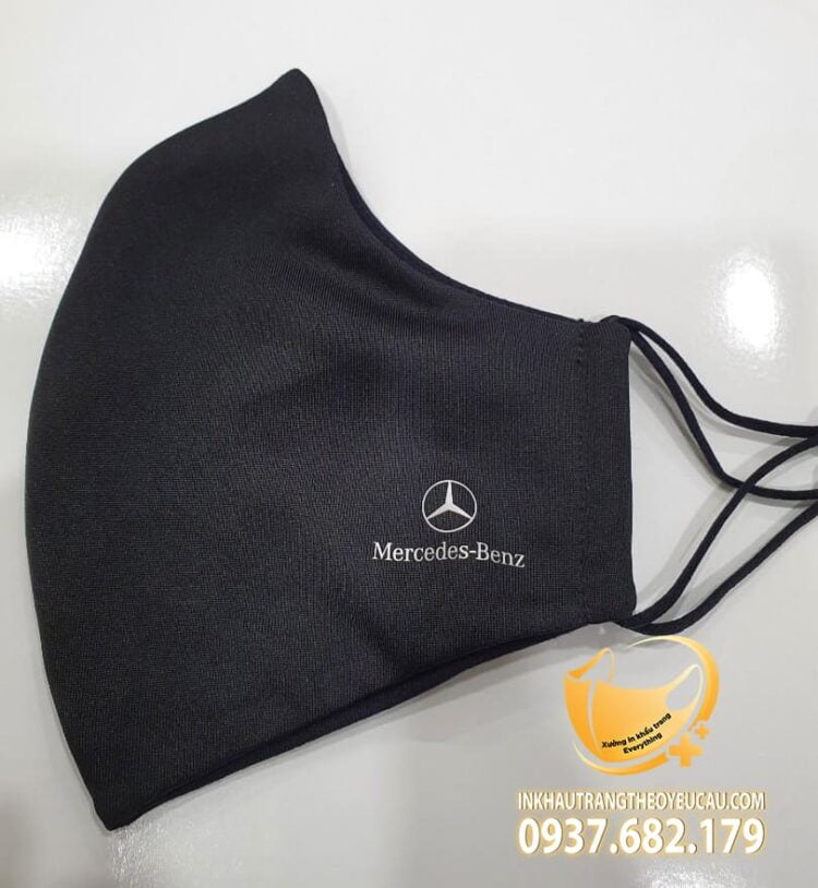 Khẩu trang vải in logo Mercedes Benz