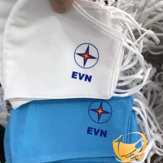 Khẩu trang vải in logo Điện lực EVN