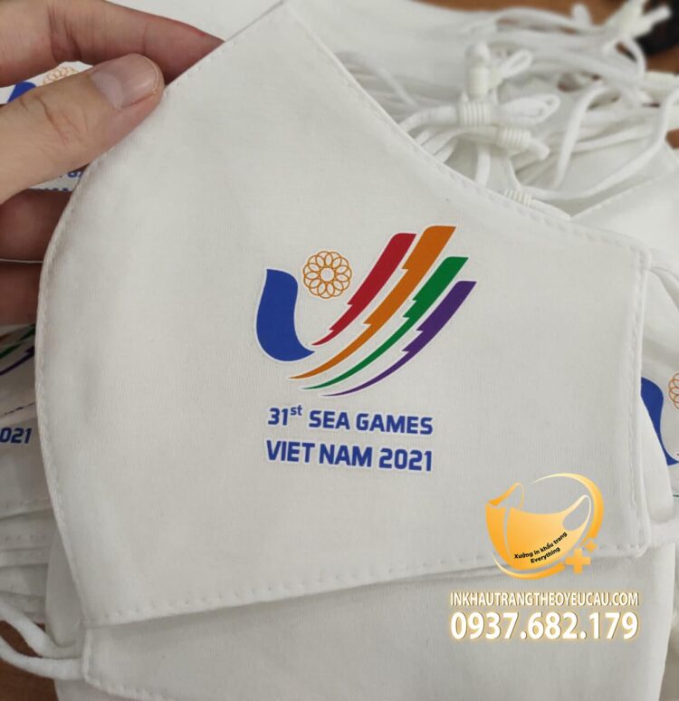 Khẩu trang vải in logo Seagame 31 tại Việt Nam