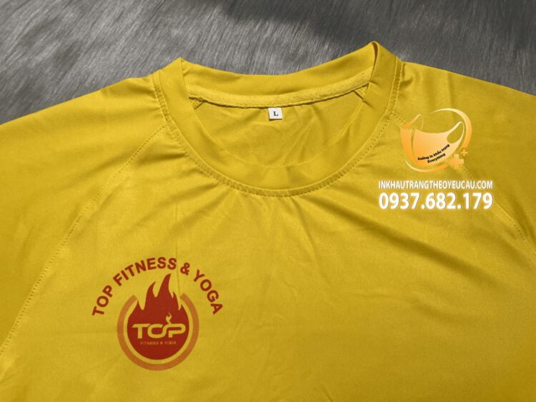 logo áo đồng phục PT cổ tròn Top Fitness and yoga