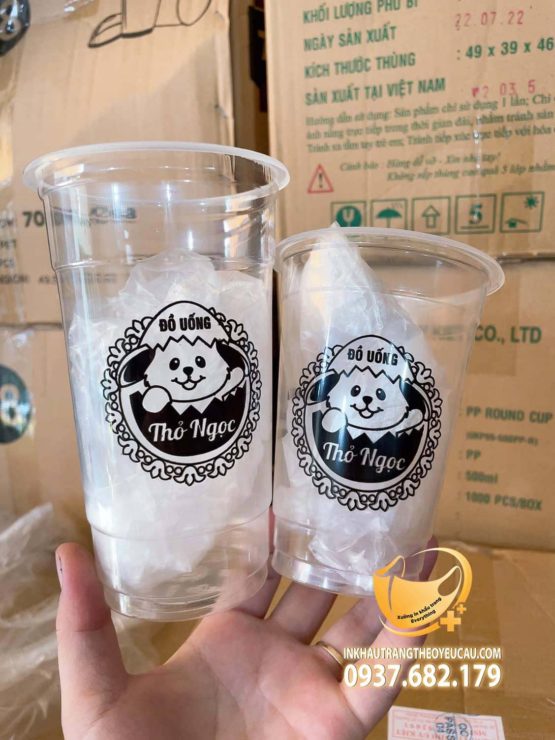 In ly nhựa đẹp đồ uống Thảo Ngọc