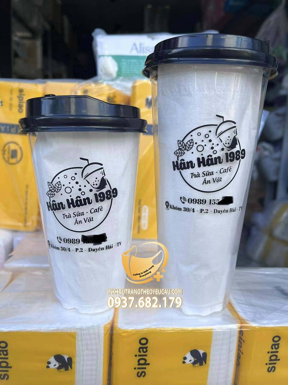 In ly nhựa trà sữa Hân Hân 1989