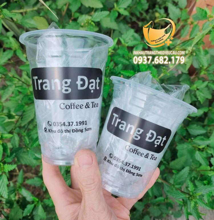 In ly nhựa Trang Đạt coffe and tea