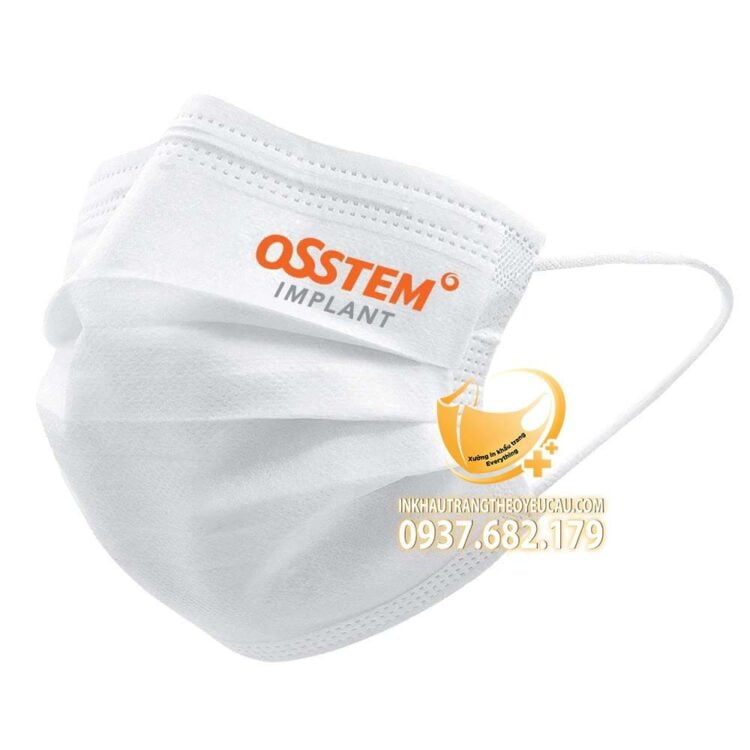 Khẩu trang y tế in logo Osstem Implant