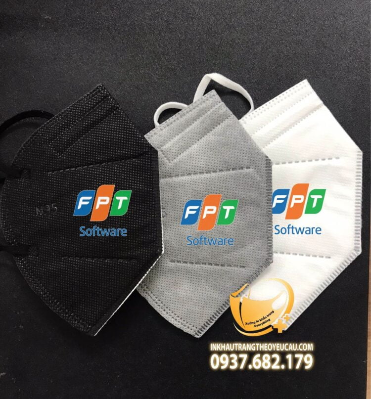 Khẩu trang N95 in logo FPT Sofware