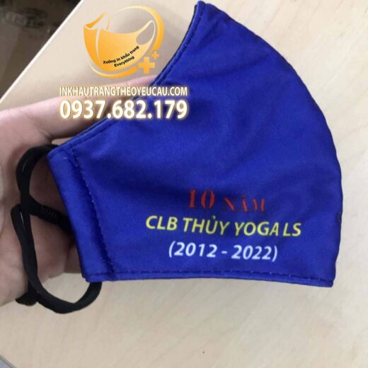 Khẩu trang vải in logo Thủy yoga Lạng Sơn