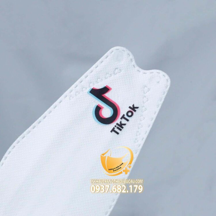 Khẩu trang y tế KF94 in logo Tiktok giá rẻ