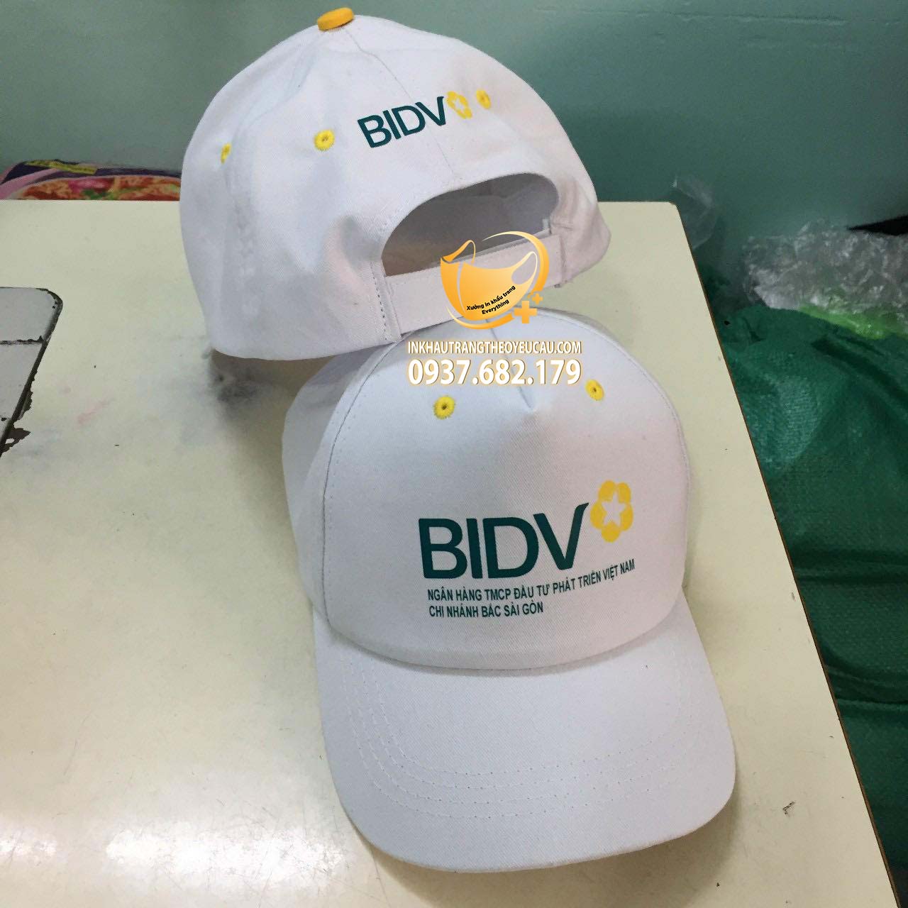 Mũ in logo ngân hàng BIDV