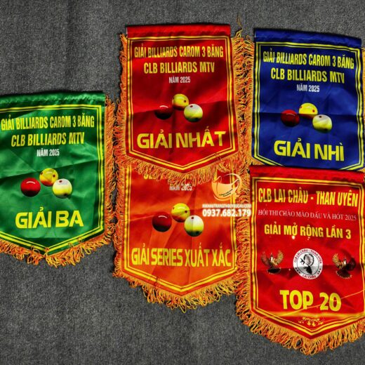 in cờ lưu niệm cho clb bida MTV