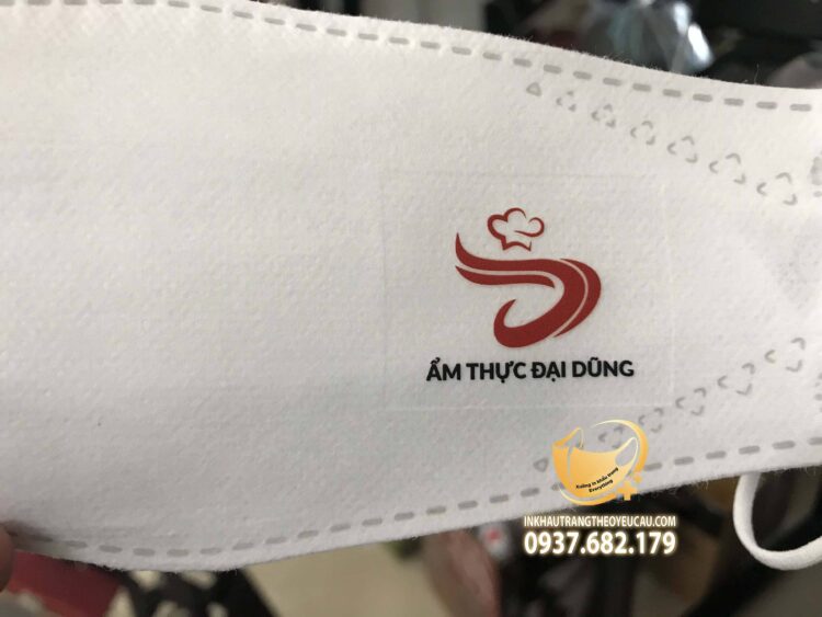 Khẩu trang KF94 in logo Ẩm thực Đại Dũng cực đẹp