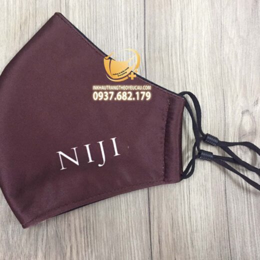 Khẩu trang vải in logo công ty Niji