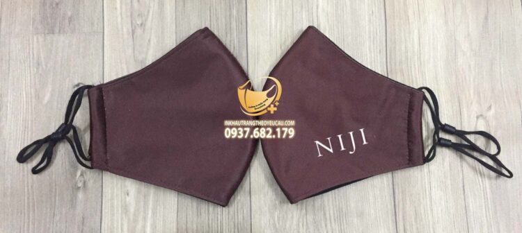 khẩu trang vải in logo công ty Niji tại Xưởng May Everything