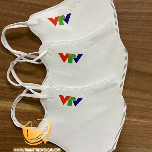 Khẩu trang vải PM2.5 in logo Đài truyền hình VTV