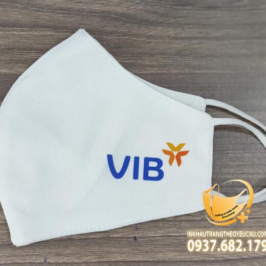 Khẩu trang vải in logo Ngân hàng VIB