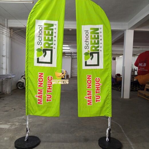 in cờ phướn trường mầm non School Green