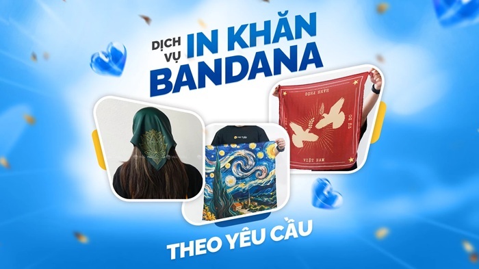 In Khăn Bandana Theo Yêu Cầu